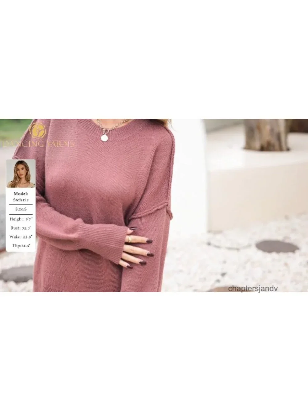 Oversized Batwing Sweater Acrylic Polyamide Pullover Knit Top